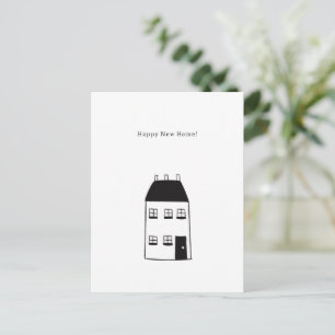 Happy New Home Quote House Illustration Card