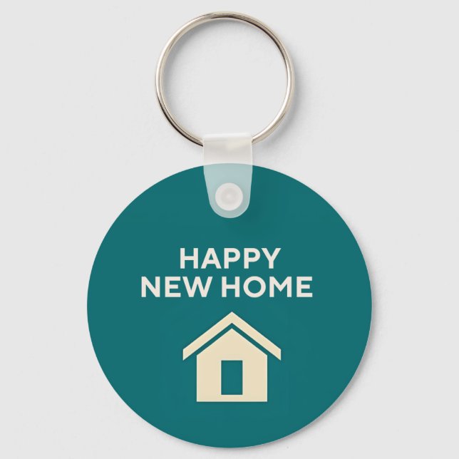 Happy New Home x Teal  Key Ring (Front)