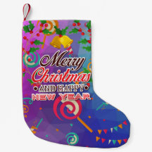 Happy New Near Small Christmas Stocking