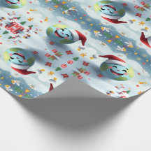 Happy New Planet Wrapping Paper