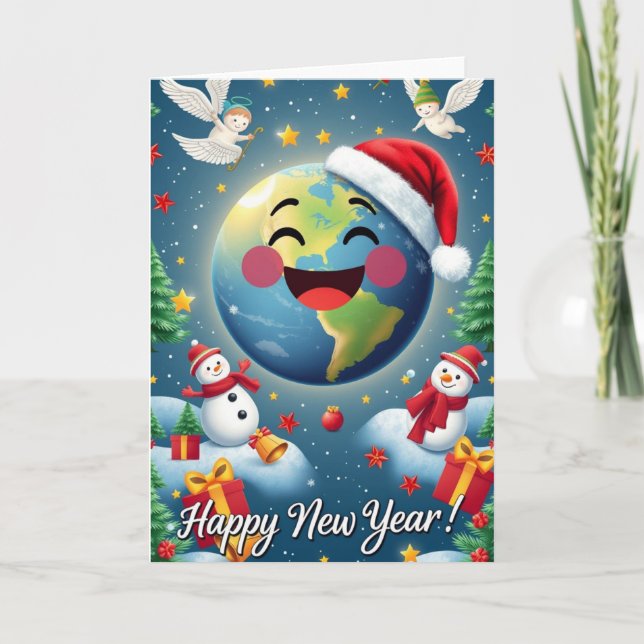 Happy New Planet Year! Greeting Card (Front)