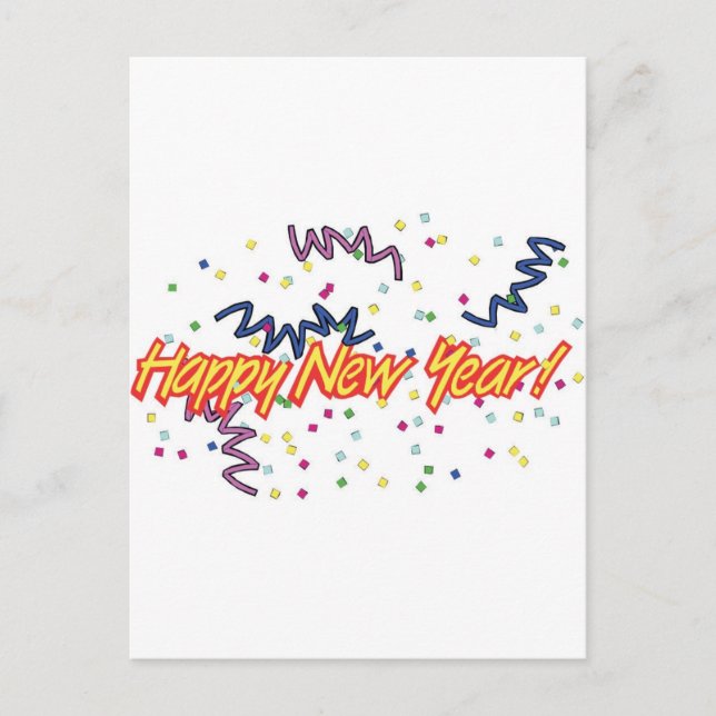 HAPPY NEW YEAR3 HOLIDAY POSTCARD (Front)