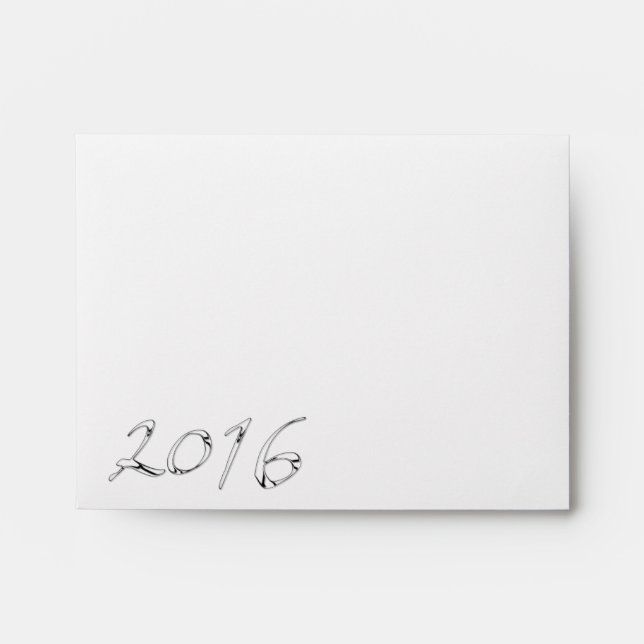 Happy New Year 2016 - Chrome Numbers - Envelope (Front)