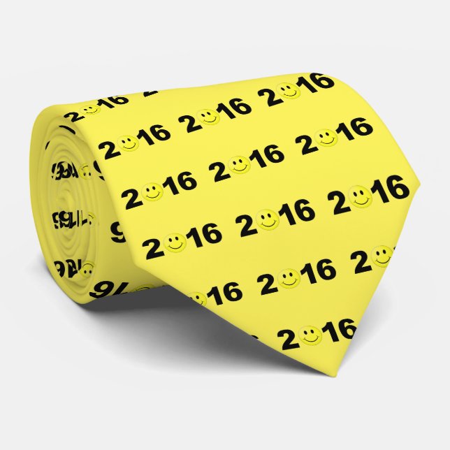 Happy New Year 2016 Funny Sweet Number Tie (Rolled)