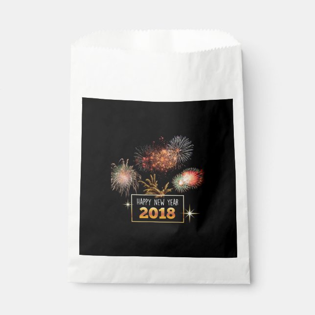 Happy New Year 2018 Favour Bags (Front)