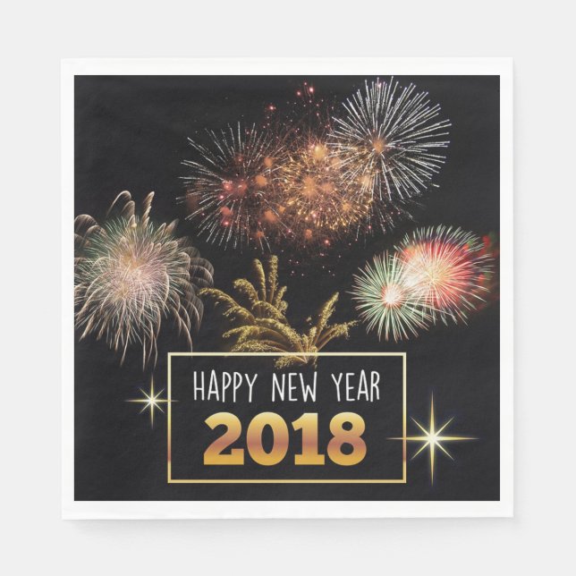 Happy New Year 2018 Napkin (Front)