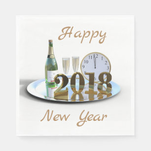 Happy New Year 2018 Napkin