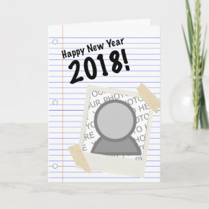 Happy New Year 2018 Notebook Picture Holiday Card