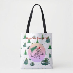Happy New Year 2019 Custom Tote Bag