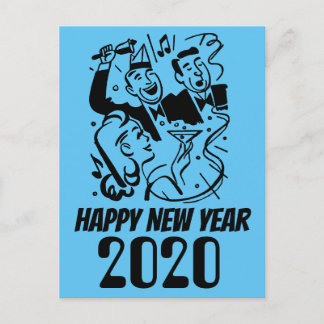 Happy New Year 2020 Postcard