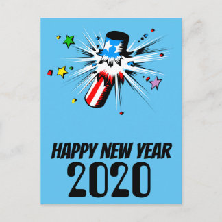 Happy New Year 2020 Postcard