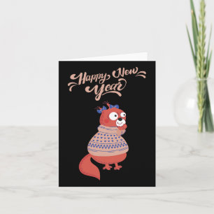 Happy New Year 2020 Squirrel Tee Christmas Squirre Card