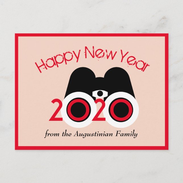 HAPPY NEW YEAR 2020 Vision Customised Seasonal Postcard (Front)