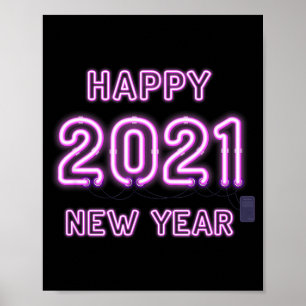 Happy New Year 2021 New Years Eve 2020 Party Suppl Poster