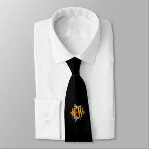 Happy New Year 2022 Design with Fireworks Tie