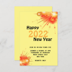 happy new year 2022 holiday invitation