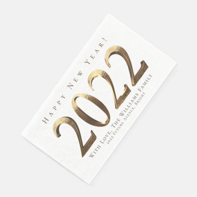Happy New Year 2022 Napkin (Corner)