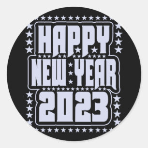 Happy New Year 2023 146 Classic Round Sticker