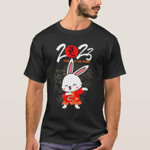 Happy New Year 2023 Dabbing Rabbit Eve Party Suppl T-Shirt