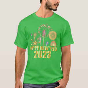 Happy New Year 2023 Fireworks Welcome 2023 Celebra T-Shirt