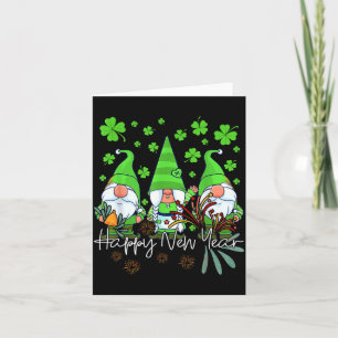 Happy New Year 2023 Gnomes Irish Patrick Day Famil Card