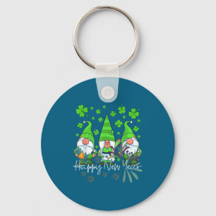 Happy New Year 2023 Gnomes Irish Patrick Day Famil Key Ring
