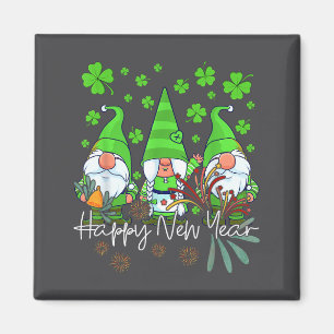 Happy New Year 2023 Gnomes Irish Patrick Day Famil Magnet