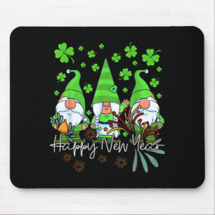 Happy New Year 2023 Gnomes Irish Patrick Day Famil Mouse Pad