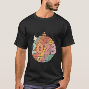 Happy New Year 2023 New Year's Eve Disco Ball retr T-Shirt