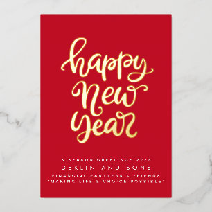 HAPPY NEW YEAR 2023   Red Custom Business Gold