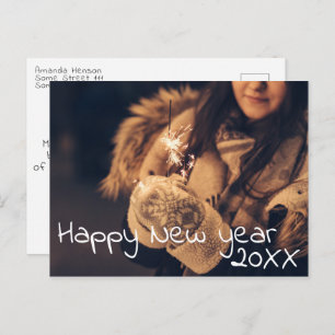 Happy New Year 2023 Script Full Photo Postcard