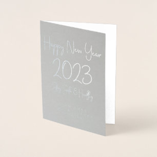 Happy New Year 2023 Stay Safe and Healthy Foil Car Foil Card
