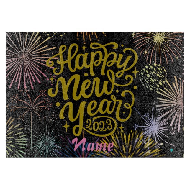 Happy New Year 2023 Thunder_Cove  Cutting Board (Front)