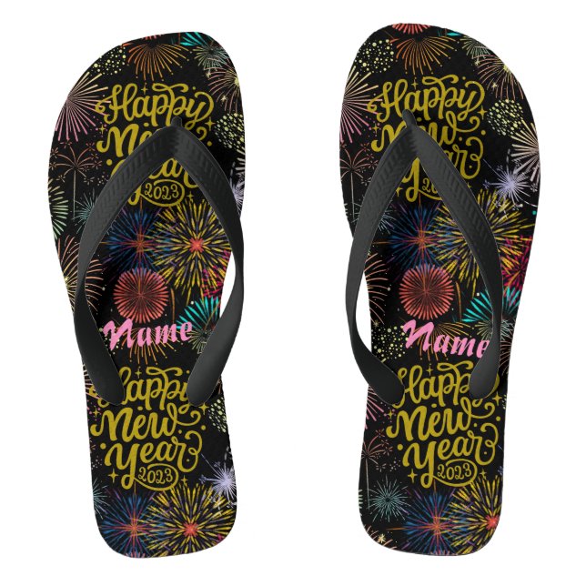 Happy New Year 2023 Thunder_Cove Jandals (Footbed)