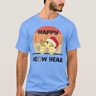 happy new year 2023 with funny cat  T-Shirt