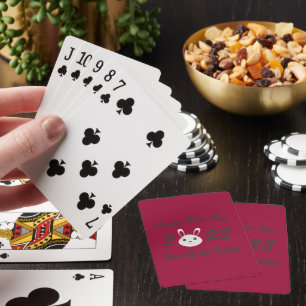 Happy New Year 2023 Year of the Rabbit  Playing Cards