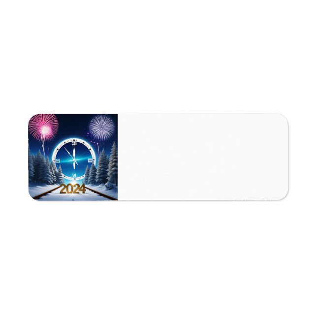 Happy New Year 2024 address label (Front)