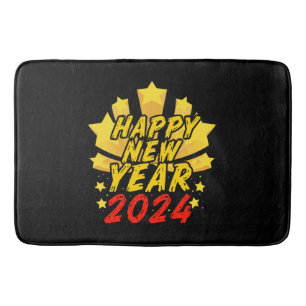 Happy New Year 2024 Bath Mat