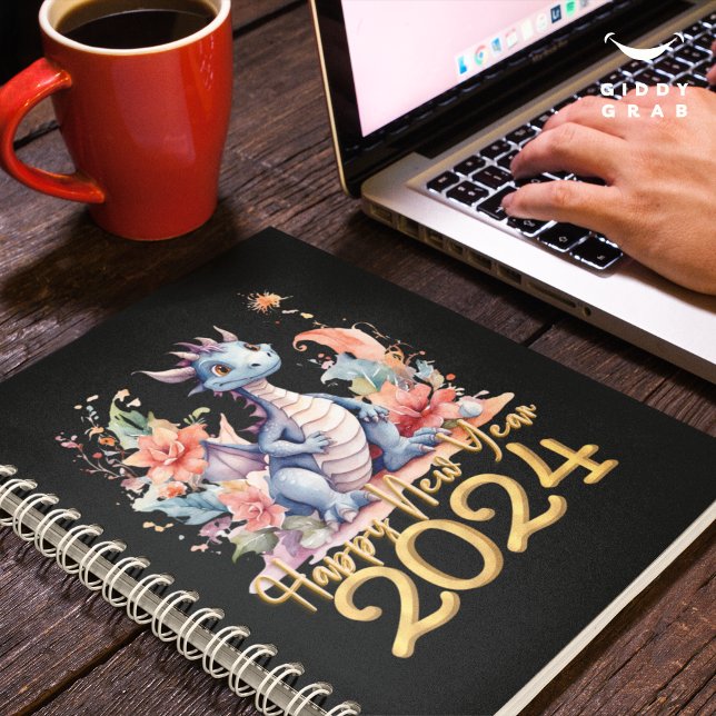 Happy New Year 2024 Chinese Dragon Water Colour Planner (Creator Uploaded)
