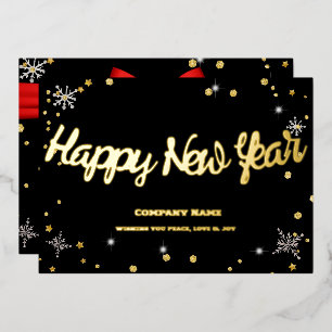 Happy New Year 2024 Company Red Ribbon
