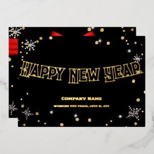 Happy New Year 2024 Company Red Ribbon