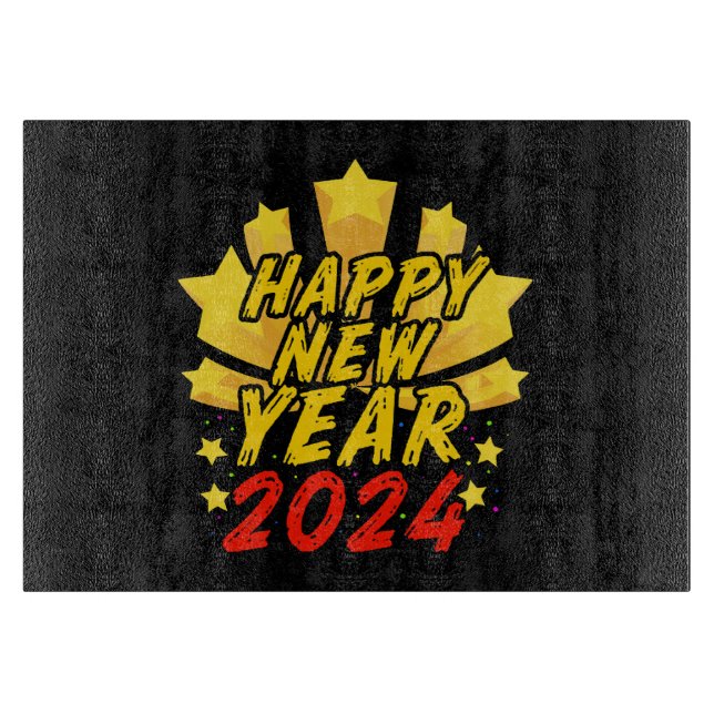 Happy New Year 2024  Cutting Board (Front)