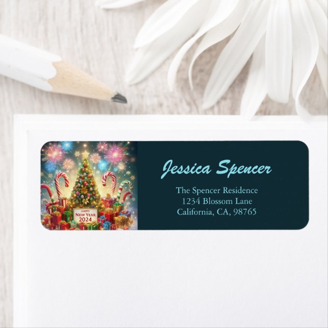 Happy New Year 2024 Firework Christmas Tree (Insitu)