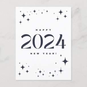 Happy New Year 2024 Holiday Postcard