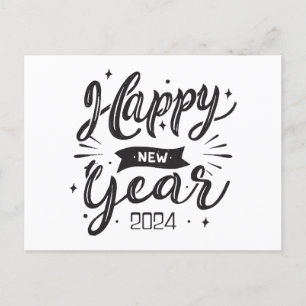 Happy new year 2024 holiday postcard