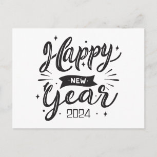 Happy new year 2024 holiday postcard