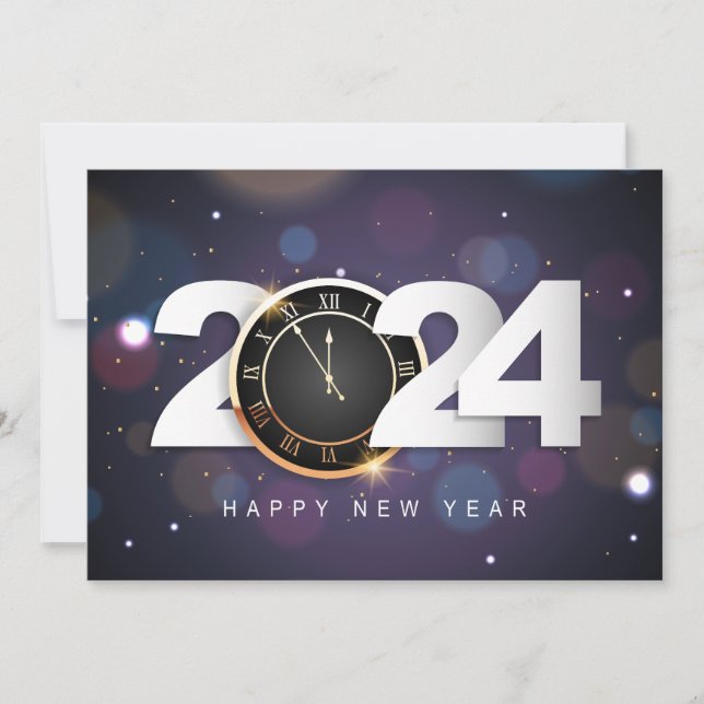 Happy New Year 2024 Invitation (Front)