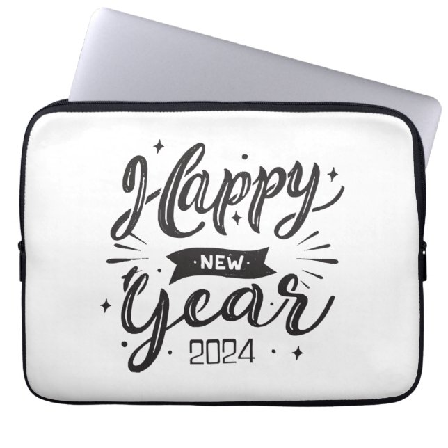 Happy new year 2024  laptop sleeve (Front)