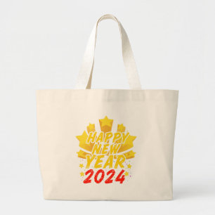 Happy New Year 2024  Large Tote Bag