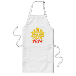 Happy New Year 2024  Long Apron